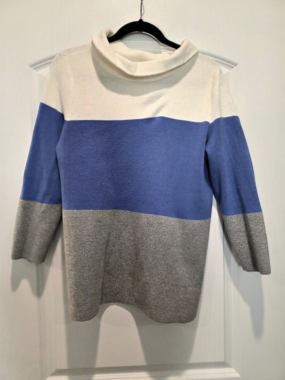 Talbots Color Block Cowl Neck Sweater Size Medium